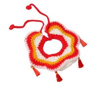 JDNH Collier réglable pour animal domestique Lions Dance Collar Handcrochet pour festival et chats Mode Nouvel An chinois Écharpe Crochet Collier pour animal domestique