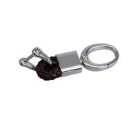 JDNH Cordon en cuir avec crochet vintage en cuir pour clés de voiture, accessoires de mode, convient pour toutes les occasions, porte-clés moderne, s, Silver