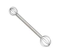 JDNH Cuillère à miso à double tête en acier inoxydable - Outil de mélange précis pour la préparation de la soupe faite à la main - Cuillère à mélanger à soupe - Cuillère à soupe - Cuillère de contrôle