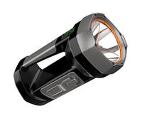 JDNH Lampe de poche solaire à manivelle rechargeable par USB, lumière latérale 4000 mAh, longue durée de vie, étanche, lampe de poche de camping USB