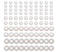 JDNH Lot de 100 strass à coudre en forme de fleur à dos plat pour confection de vêtements, bijoux, décoration d'intérieur