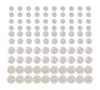 JDNH Lot de 100 strass à coudre en forme de fleur à dos plat pour confection de vêtements, bijoux, décoration d'intérieur