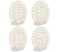 JDNH Lot de 4 supports de fil à broder en bois pour couture et travaux manuels