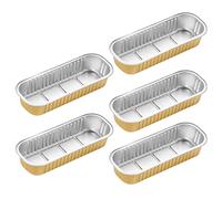 JDNH Lot de 5 boîtes en aluminium pour barbecue, boîte à déjeuner en aluminium pour petits plateaux à air, rectangulaires, grands, petits