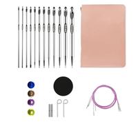 JDNH Lot de crochets tunisiens interchangeables 3 mm-10 mm avec sac de rangement