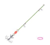 JDNH Luminously Squid Jigs Hook Double Couche Squids Live Shrimp Hameçon Canne en acier inoxydable Pieuvres Hameçons de pêche durables Double couche en acier inoxydable Hameçons de pêche aux crevettes