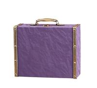 JDNH Malle en cuir robuste européen pratique à l'ancienne, solution de rangement élégante pour les voyageurs et les amateurs de mode, boîte de rangement de voyage