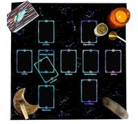 JDNH Nappe de divinations - Carte de lecture - Astrologie - Tarots - Nappe d'autels - Accessoire de jeu de société - Nappe de table - Décoration murale