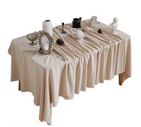 JDNH Nappe simple en coton et lin multi-usages - Protection de table rectangulaire en tissu coloré pour décoration de maison et de ferme