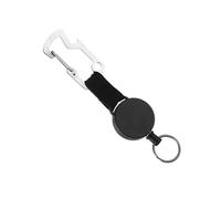 JDNH Porte-clés antivol pour extérieur - Porte-badges rétractables en fil d'acier - Boucles de chaîne télescopiques durables