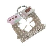 JDNH Porte-clés multifonction en forme de note de musique - Texture acrylique - Convient pour diverses occasions - Accessoire de porte-clés en acrylique, E, taille unique