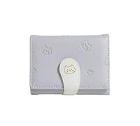 JDNH Portefeuille compact pour femme en cuir synthétique avec porte-cartes de crédit de grande capacité, pochette à trois volets, sac à main pour femme, portefeuille court, violet, Beauté de masse
