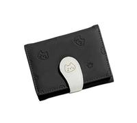 JDNH Portefeuille compact pour femme en cuir synthétique avec porte-cartes de crédit de grande capacité, pochette à trois volets, sac à main pour femme, portefeuille court, Noir , Beauté de masse