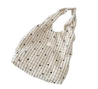 JDNH Sac à bandoulière tendance avec grand espace décontracté sous les aisselles, sac à main pour les trajets ou la gym, les voyages, sac à bandoulière en polyester, Marron à rayures