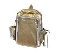 JDNH Sac à dos élégant et décontracté pour les amateurs Sac à dos de grande capacité Construction PU Poche organisationnelle Sac à dos en cuir PU Thème Anime, Couleur café.