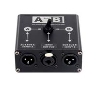 JDNH Sélecteur XLR équilibré 2 canaux Connecteurs plaqués or Commutation sonore passive Aucune alimentation requise Commutateur de son XLR passif