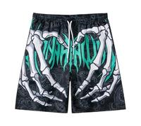 JDNH Short de jogging pour homme avec tissu à séchage rapide, taille élastique et impression 3D tendance, adapté aux modes de vie actifs, short à taille élastique