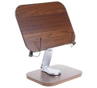 JDNH Support ergonomique pour ordinateur portable avec bras long flexible en bois et aluminium pour un confort et une stabilité améliorés. Support de bureau en aluminium