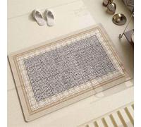 Jdozfo Tapis de Bain Antiderapant Absorbant, Tapis de Douche Super Absorbant à Séchage Rapide, Lavable Bathroom Mat pour Salle de Bain, Éviers Cuisine et L'entrée Sol Classical 100x160cm 6-241