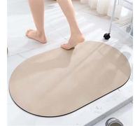 Jdozfo Tapis Salle de Bain Absorbant 100x160cm Tapis de Douche Antidérapant, Lavable Séchage Rapide Bath Mat pour Baignoire, Douche, Chambres, la Buanderie Oval 6-610