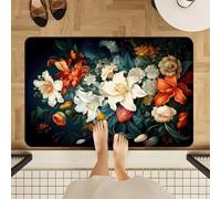 Jdozfo Tapis Salle de Bain Absorbant 120x170cm Tapis de Douche Antidérapant, Lavable Séchage Rapide Bath Mat pour Baignoire, Douche, Chambres, la Buanderie Lily 6-846
