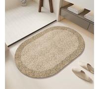 Jdozfo Tapis Salle de Bain Absorbant 140x200cm Tapis de Douche Antidérapant, Lavable Séchage Rapide Bath Mat pour Baignoire, Douche, Chambres, la Buanderie Oval 6-538