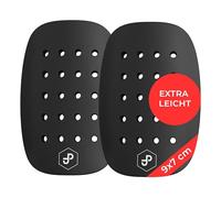 JDP Light Protège-Tibias, Mini-protège-Tibias extrêmement légers/à Peine perceptibles, Taille Universelle 9 x 6 cm, protège-Tibias de Football pour Hommes, Petits protège-Tibias pour Enfants Noir