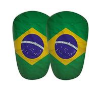 JDP Mini protège-Tibias, protège-Tibias Extra Petits pour Hommes, Mini protège-Tibias antidérapants pour Enfants, protège-Tibias de Football Petits 10 x 6 cm, édition Brésil