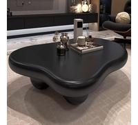 JDPYURV Table Basse Design Forme Nuage avec 3 Pieds Sphériques, Style Moderne Crème, Table D'Appoint Minimaliste Aux Lignes Douces, pour Salon Cuisine Chambre(B,120 * 90 * 30cm/47.2 * 27.5 * 11.8cm)