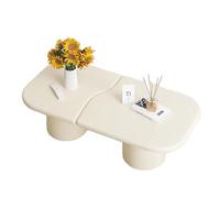 JDPYURV Table Basse Moderne en Forme De Biscuit Lot De 2 - Ensemble De Tables Basses en Bois Design Salon Pieds Épais Et Bords Lisses,pour Salon, Chambre Ou Bureau(A,120+60cm/47.2+23.6in)