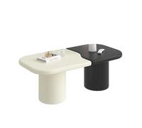 JDPYURV Table Basse Moderne en Forme De Biscuit Lot De 2 - Ensemble De Tables Basses en Bois Design Salon Pieds Épais Et Bords Lisses,pour Salon, Chambre Ou Bureau(B,100+50cm/39.3+19.6in)