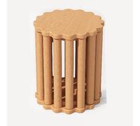 JDPYURV Tabouret Bois Massif, Assise Ronde Décorative, Style Chinois, Tabouret Séparable Quatre en Un, Meuble Intérieur Extérieur(Natural Wood,A)