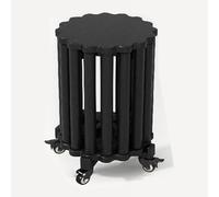 JDPYURV Tabouret Bois Massif, Assise Ronde Décorative, Style Chinois, Tabouret Séparable Quatre en Un, Meuble Intérieur Extérieur(Black,B)