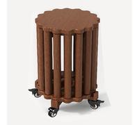 JDPYURV Tabouret Bois Massif, Assise Ronde Décorative, Style Chinois, Tabouret Séparable Quatre en Un, Meuble Intérieur Extérieur(Walnut,B)