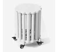 JDPYURV Tabouret Bois Massif, Assise Ronde Décorative, Style Chinois, Tabouret Séparable Quatre en Un, Meuble Intérieur Extérieur(White,B)