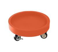 JDSHFEN Support à Plantes à roulettes en Plastique avec Plateau Roulant pour Plantes WithersPlant Roller Base Ronde pour Pots de Fleurs sur roulettes Dolly Trolley，Oran-30Cm