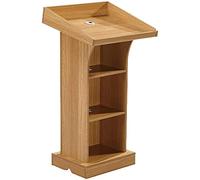 JDSHFEN Support de Podium de pupitre, Table de pupitre de conférence de Bureau de Podium Portable, Podium de Panneau Minimaliste Moderne, Directeur de Podium, modérateur, Podium en Acier (chêne Neuf)