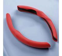 JDUYHS 2 Pièces Couvre Volant Voiture pour Alfa Romeo Giulietta 2010-2021, Protection Volant Segmentée Couvres Confortables Respirant Non Slip Protege Volant Voiture, B Red