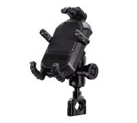 JDUYHS Porte Telephone Moto pour Peugeot Metropolis 400i RS, Universel Porte Telephone Moto Support Telephone Moto Etanche Porte Téléphone Vélo avec Amortisseur, B U-Shaped Handlebar