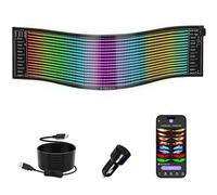 JDVOOTD Flexible Panneau Affichage Led, 37x9.2cm Plaque Lumineuse Camion Personnalisé, Bluetooth Usb Enseigne Lumineuse pour Texte, Numéro, Animation Display, App Contrôle