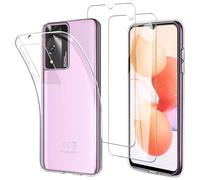 JDXHFF Coque Compatible avec Cubot A10 (6.56") et 2 Pièces Verre trempé écran Film Protecteur - Transparent Souple Silicone Étui Bumper Housse TPU Case Cover Clear