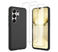 JDXHFF Coque Compatible avec Doogee Note 56X / Doogee Note 56X Pro (6.56") et 2 Pièces Verre trempé écran Film Protecteur - Noir Souple Silicone Étui Bumper Housse TPU Case Cover Black