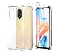 JDXHFF Coque Compatible avec Oppo A38 4G / Oppo A18 4G (6.56") Transparent Housse et 2 Pièces Verre trempé écran Film Protecteur - Bumper Étui Souple Silicone TPU Case Cover Clear