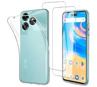 JDXHFF Coque Compatible avec UMIDIGI G6 5G (6.57") et 2 Pièces Verre trempé écran Film Protecteur - Transparent Souple Silicone Étui Bumper Housse TPU Case Cover Clear