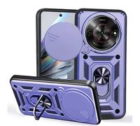 JDXHFF Coque Compatible avec ZTE Blade A75 5G / ZTE Nubia Focus 5G (6.6") PC Dur et TPU Silicone Housse Couverture avec 360°degrés Support Rotatif Étui Case Cover Bleu