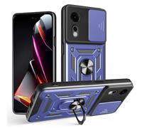 JDXHFF Coque Compatible avec ZTE Nubia Neo 2 (6.72") PC Dur et TPU Silicone Housse Couverture avec 360°degrés Support Rotatif Étui Case Cover Bleu