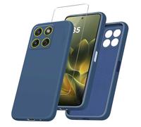 JDXHFF Coque pour Motorola Edge 70 (6.67") Bleu et 1x Verre trempé