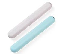JDXun 2 Pcs Étui à Brosse à Dents, Boîte de Brosse à Dents de Voyage Portable, Brosse à Dents de Voyage avec évent inférieur pour Les Voyages d'affaires et Les Voyages (Gris, Vert)