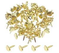 JDXun 200 Pièces Attaches Parisiennes, Métal Cœur Brads (Or)