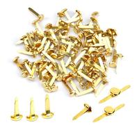 JDXun 200 Pièces Attaches Parisiennes, Métal Ronde Brads (Or)